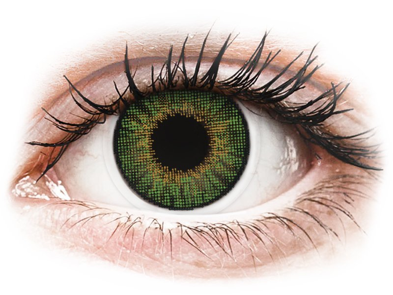 Billede af Air Optix Colors - Green - med styrke (2Â linser)