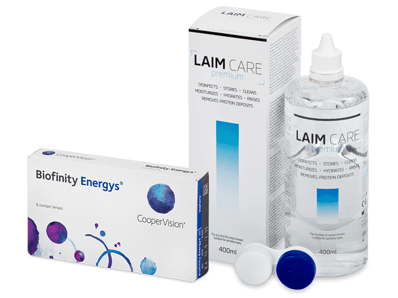 Biofinity Energys (6 Linsen) + Laim Care 400 ml