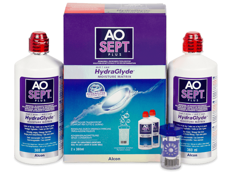 Soluție AO SEPT PLUS HydraGlyde 2x360 ml