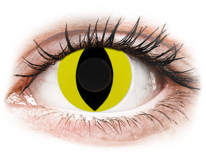 Gelflex CRAZY LENS - Cat Eye Yellow - Ημερήσιοι φακοί Μη διοπτρ