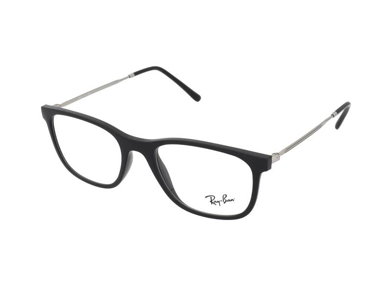 Ray-Ban RX7244 2000 , Occhiali Da Vista Graduati , Prova Online , Unisex , Plastica , Misura M , Quadrati , Nero , Adrialenti