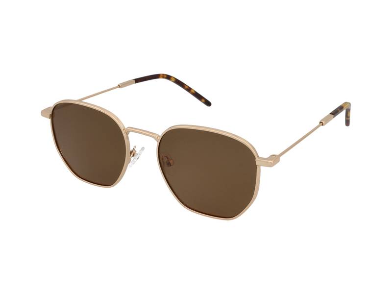 Lauralarosee by Crullé M9016 C2 | Sonnenbrille mit oder ohne Sehstärke | Virtuelle Anprobe | Unisex | Metall | Größe M | Quadratisch | Gold