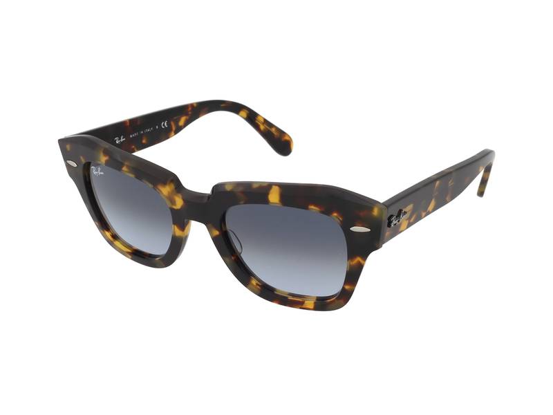 Ray-Ban State Street RB2186 133286 , Occhiali Da Sole Graduati O Non Graduati , Prova Online , Plastica , Misura M , Cat Eye , Giallo, Havana , Adrial