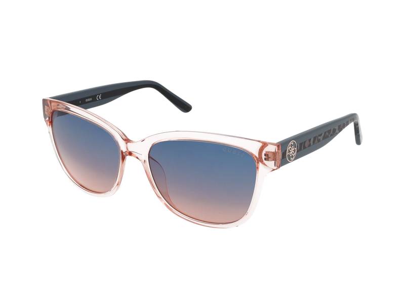 Guess GU7823 57W , Occhiali Da Sole Graduati O Non Graduati , Prova Online , Plastica , Misura M , Quadrati , Rosa, Trasparente , Adrialenti