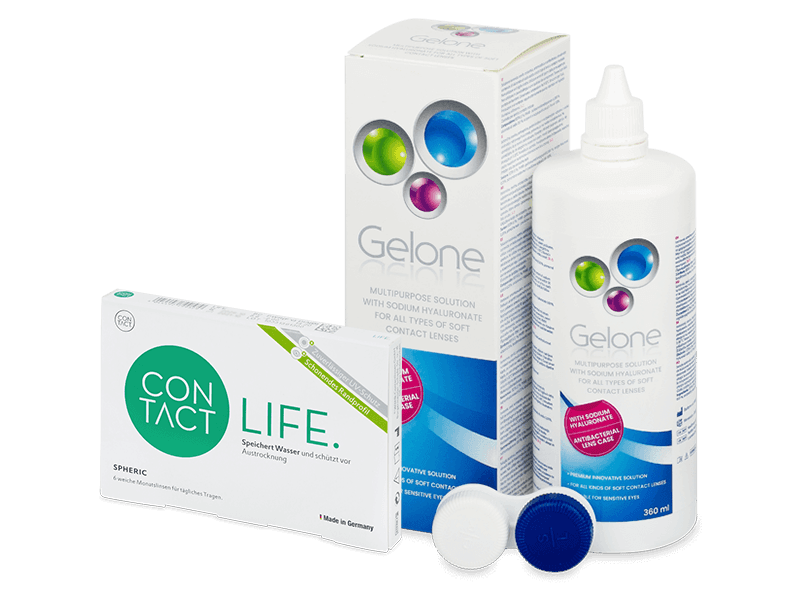 Contact Life spheric (6 lenses) + Gelone Solution 360 ml