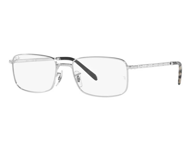 Ray-Ban RX3717V 2501 , Occhiali Da Vista Graduati , Prova Online , Unisex , Metallo , Misura M , Rettangolari , Argento , Adrialenti