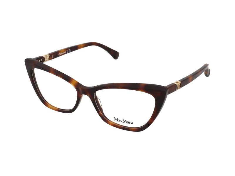 Max Mara MM5016 052 , Occhiali Da Vista Graduati , Prova Online , Plastica , Misura M , Cat Eye , Marrone, Havana , Adrialenti