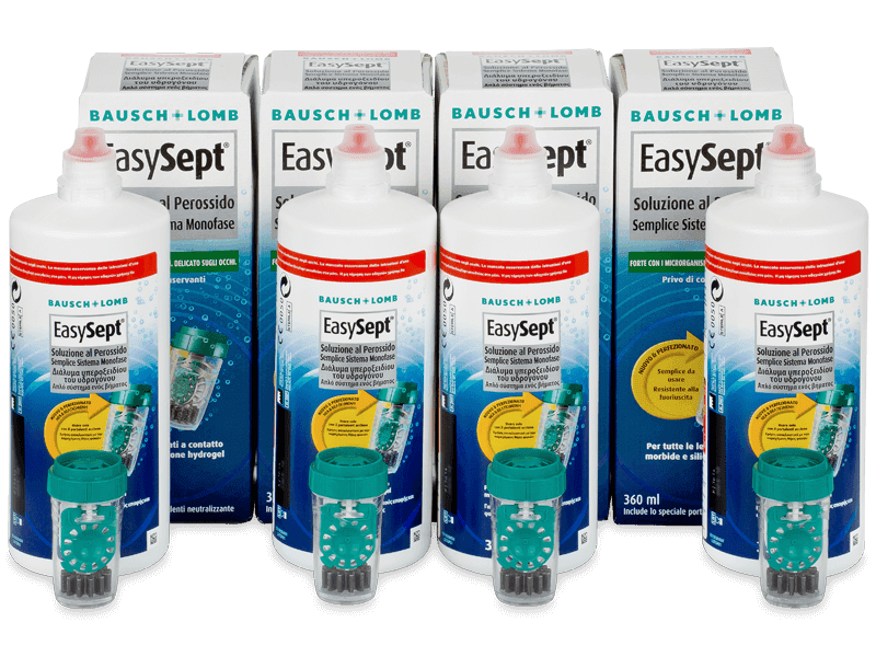 Υγρό φακών επαφής υπεροξειδίου EasySept 4x 360 ml