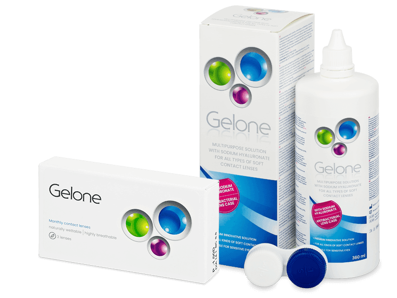 Gelone Monthly (3 lenses) + Gelone Solution 360 ml