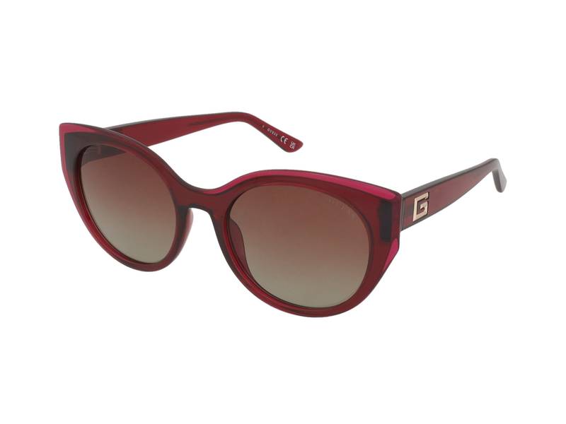 Guess GU7909 69T , Occhiali Da Sole Graduati O Non Graduati , Prova Online , Plastica , Misura M , Tondi , Rosso, Trasparente , Adrialenti