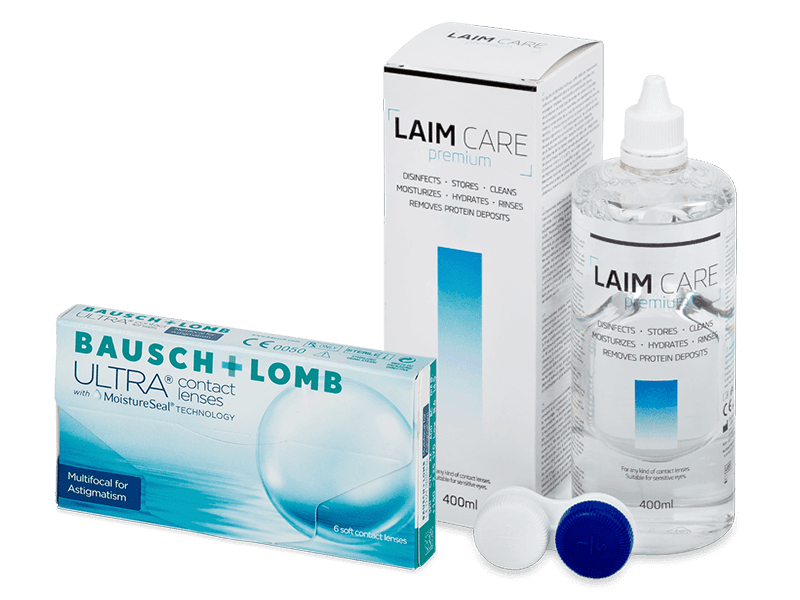 Bausch + Lomb ULTRA Multifocal for Astigmatism (6 lenses) + Laim Care Solution 400 ml