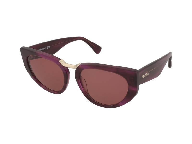 Max Mara MM0093 83Y , Occhiali Da Sole Graduati O Non Graduati , Prova Online , Plastica , Misura M , Cat Eye , Viola , Adrialenti