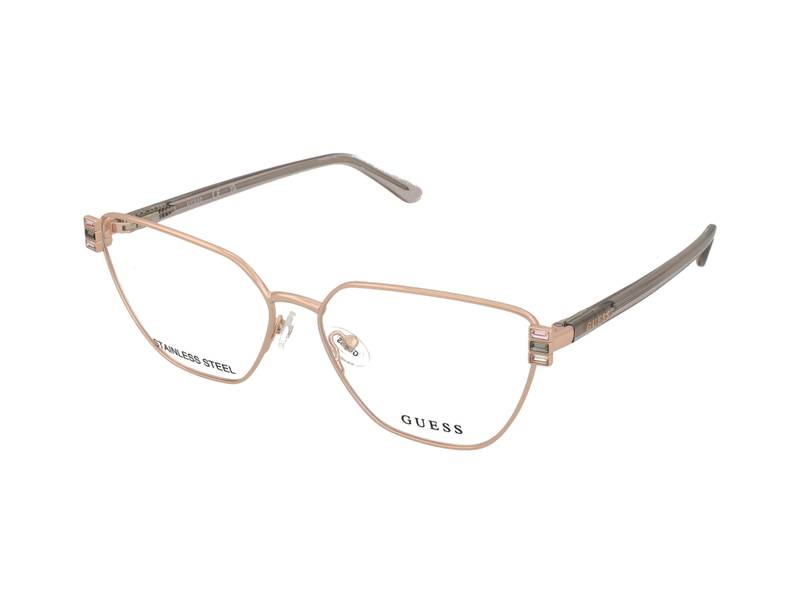 Guess GU2969 028 , Occhiali Da Vista Graduati , Prova Online , Metallo , Misura M , Quadrati , Oro Rosa , Adrialenti