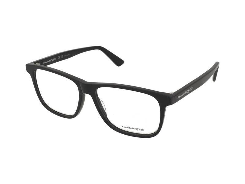 Alexander McQueen AM0463O 001 , Occhiali Da Vista Graduati , Unisex , Plastica , Misura M , Quadrati , Nero , Adrialenti