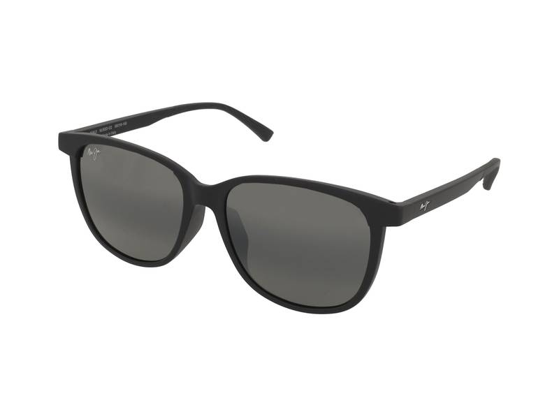 Maui Jim Ilikea AF 650-02 , Occhiali Da Sole Graduati O Non Graduati , Prova Online , Plastica , Misura M , Quadrati , Nero , Adrialenti