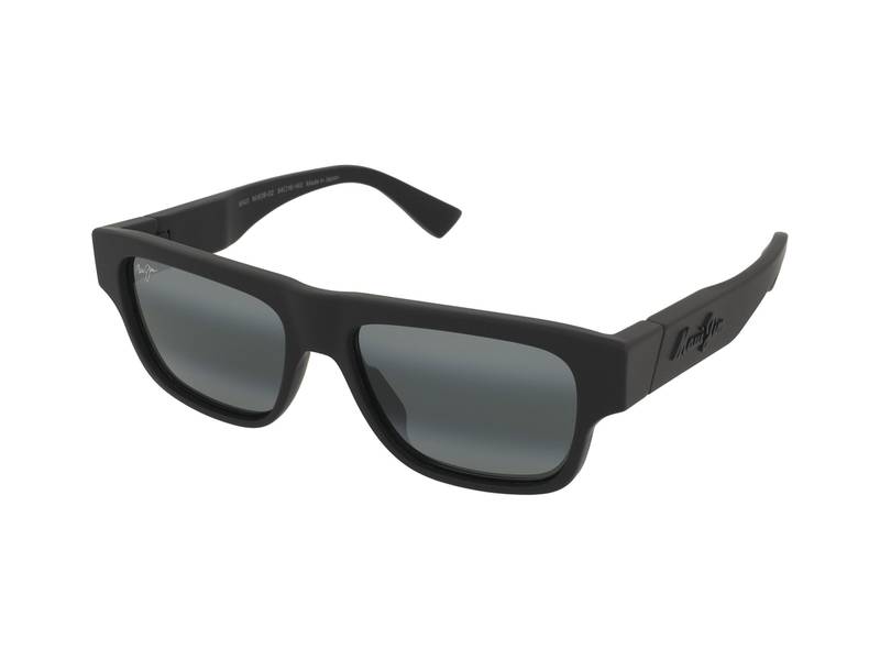 Maui Jim Kokua 638-02 , Occhiali Da Sole Graduati O Non Graduati , Prova Online , Plastica , Misura M , Quadrati , Nero , Adrialenti