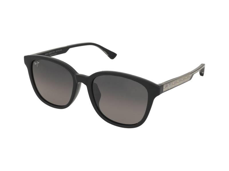 Maui Jim Kuikahi GS647-14A , Occhiali Da Sole Graduati O Non Graduati , Prova Online , Plastica , Misura M , Quadrati , Nero , Adrialenti