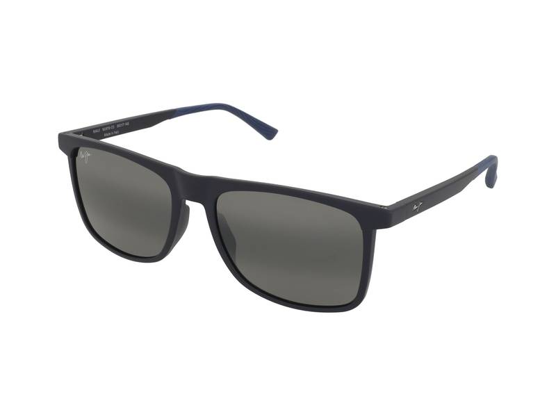 Maui Jim Makamae 619-03 , Occhiali Da Sole Graduati O Non Graduati , Prova Online , Plastica , Misura M , Quadrati , Blu , Adrialenti