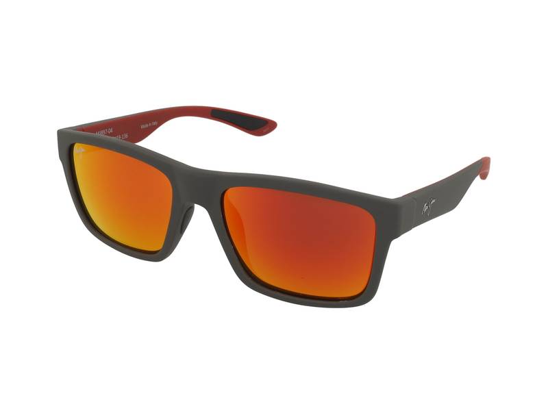 Maui Jim The Flats RM897-04 , Occhiali Da Sole Graduati O Non Graduati , Prova Online , Plastica , Misura M , Quadrati , Grigio , Adrialenti