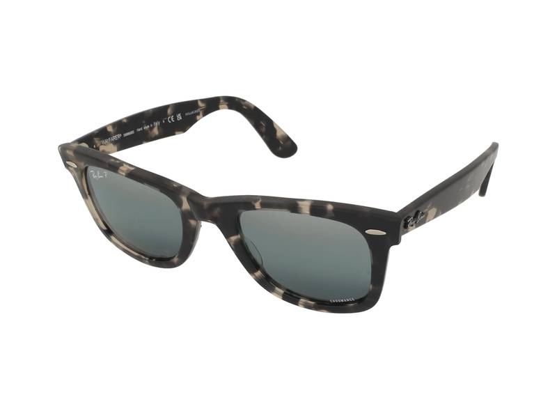 Ray-Ban Wayfarer RB2140 1333G6 , Occhiali Da Sole Graduati O Non Graduati , Prova Online , Plastica , Misura M , Quadrati , Grigio, Havana , Adrialent