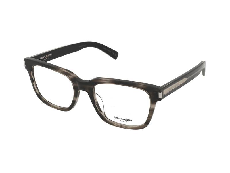 Saint Laurent SL 621 005 , Occhiali Da Vista Graduati , Prova Online , Unisex , Plastica , Misura M , Quadrati , Marrone, Havana , Adrialenti