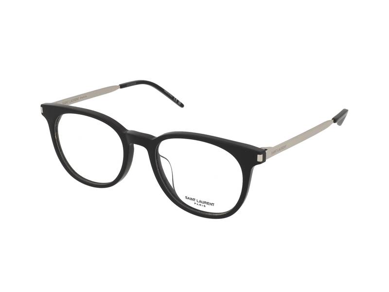 Saint Laurent SL 683/F 001 , Occhiali Da Vista Graduati , Prova Online , Unisex , Plastica , Misura M , Panthos , Nero , Adrialenti