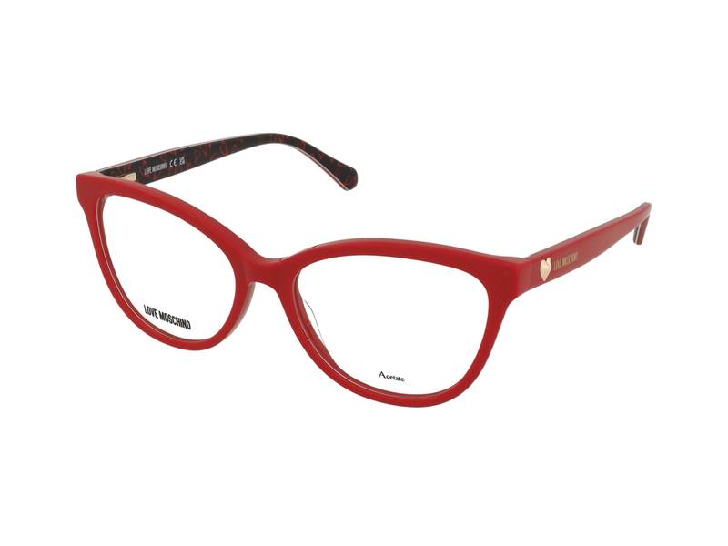 Love Moschino MOL640 0HZ , Occhiali Da Vista Graduati , Plastica , Misura M , Cat Eye , Rosso , Adrialenti