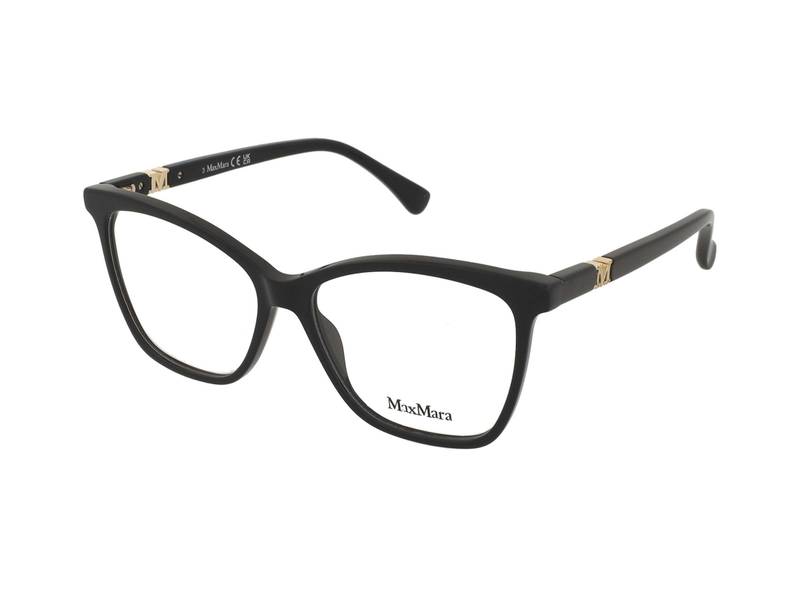 Max Mara MM5017 001 , Occhiali Da Vista Graduati , Prova Online , Plastica , Misura M , Cat Eye , Nero , Adrialenti