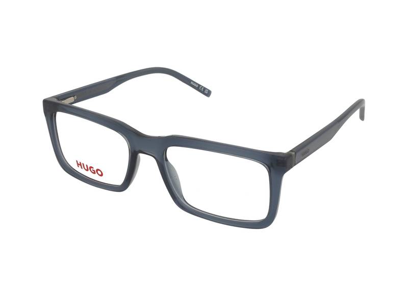 Hugo Boss HG 1317 PJP , Occhiali Da Vista Graduati , Prova Online , Plastica , Misura M , Quadrati , Blu, Trasparente , Adrialenti