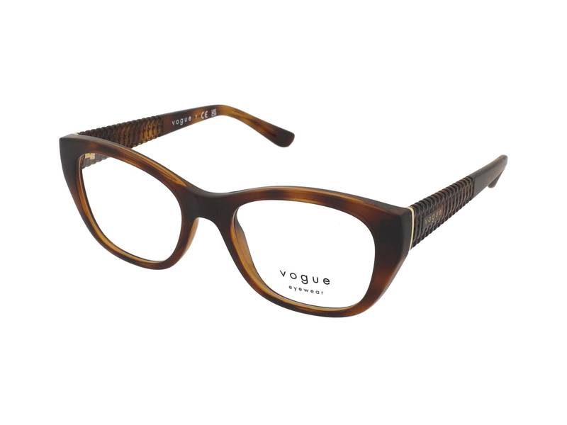 Vogue VO5569 W656 , Occhiali Da Vista Graduati , Prova Online , Plastica , Misura M , Quadrati , Marrone, Havana , Adrialenti