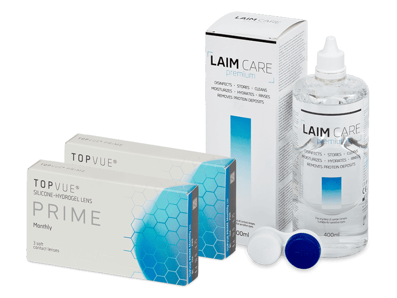 TopVue Prime (6 čoček) + roztok Laim Care 400 ml