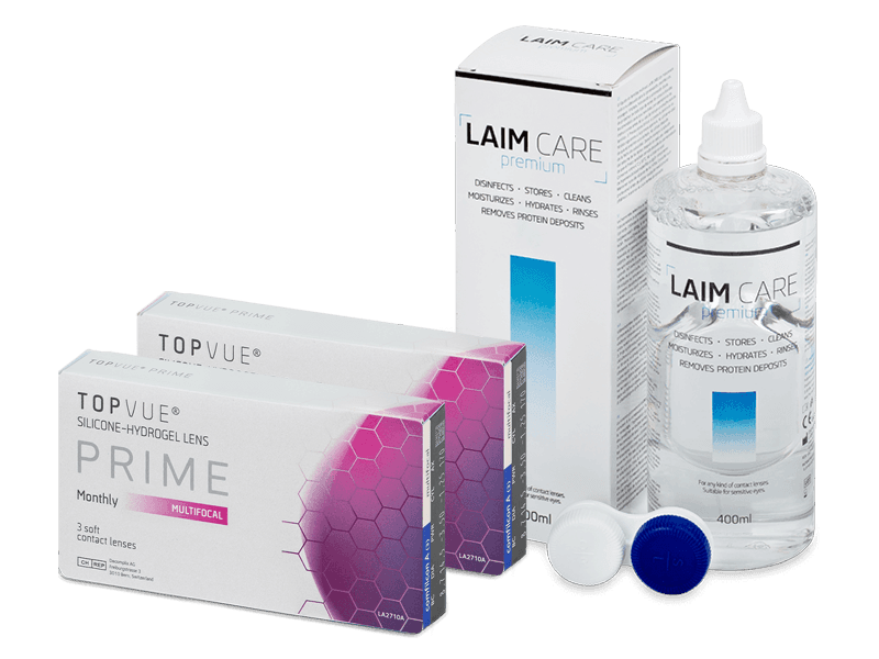 TopVue Prime Multifocal (6 čoček) + roztok Laim Care 400 ml